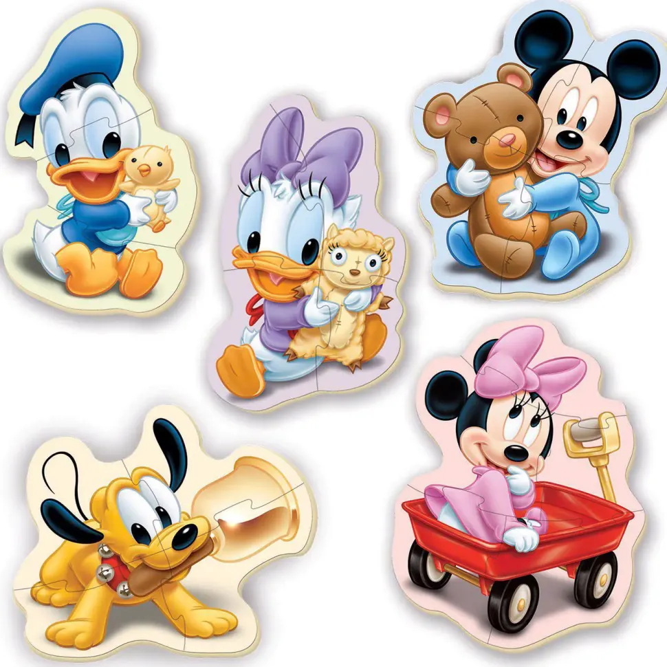 Puzzle 4 em 1 bebê Disney Mickey e Minnie