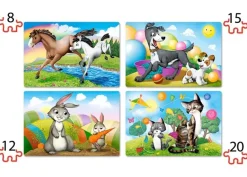 Puzzle 4 em 1 mães e bebês