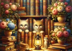 Puzzle A Biblioteca dos Gatinhos Acadêmicos