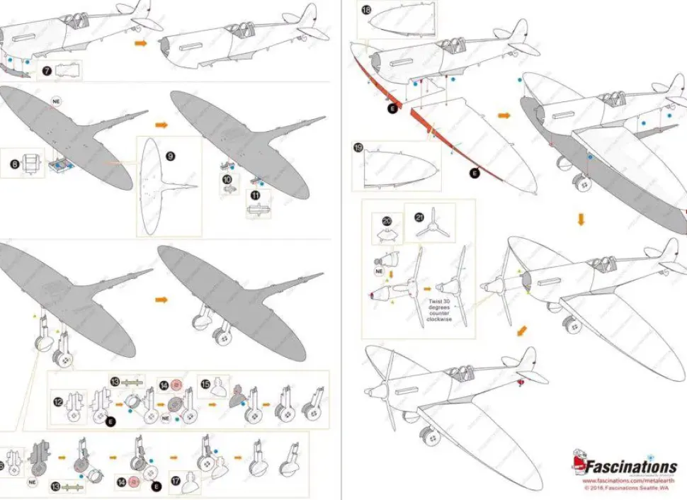 Puzzle Aeronave Supermarine Spitfire 3D