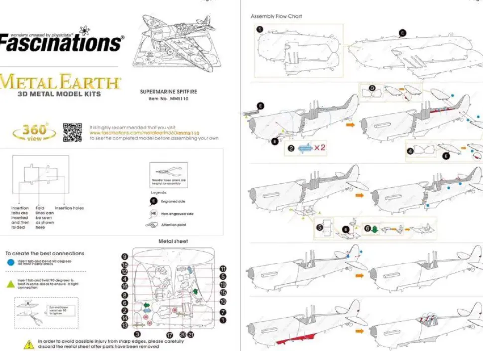 Puzzle Aeronave Supermarine Spitfire 3D