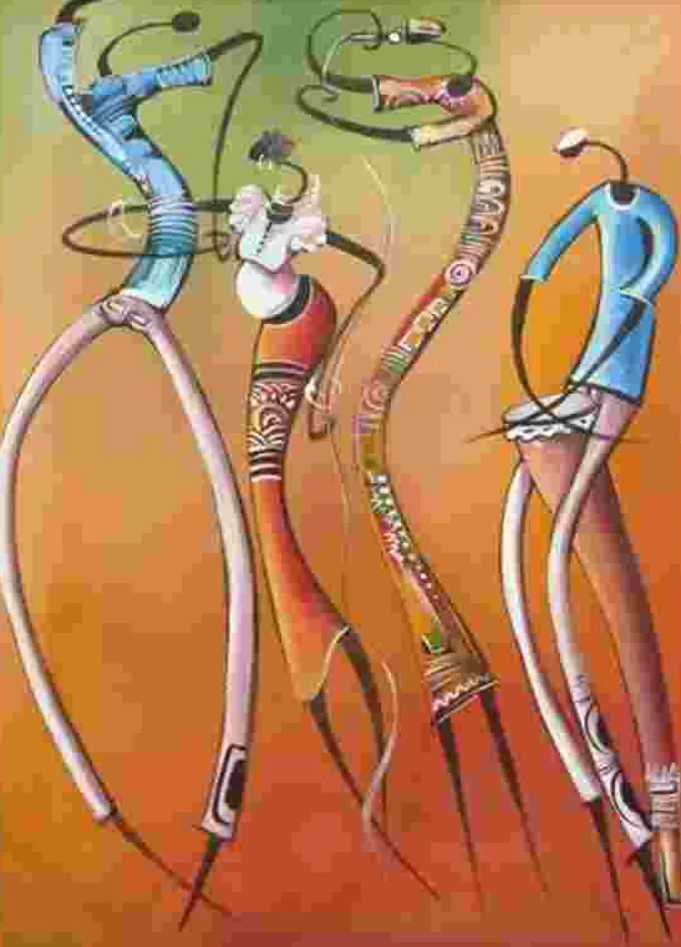 Puzzle Africanos dançantes