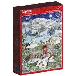 Puzzle Aldeia em uma noite de inverno