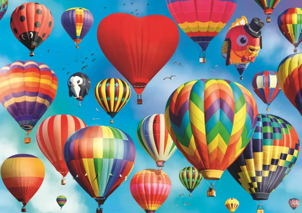 Puzzle Balões coloridos quebra-cabeça de formas loucas