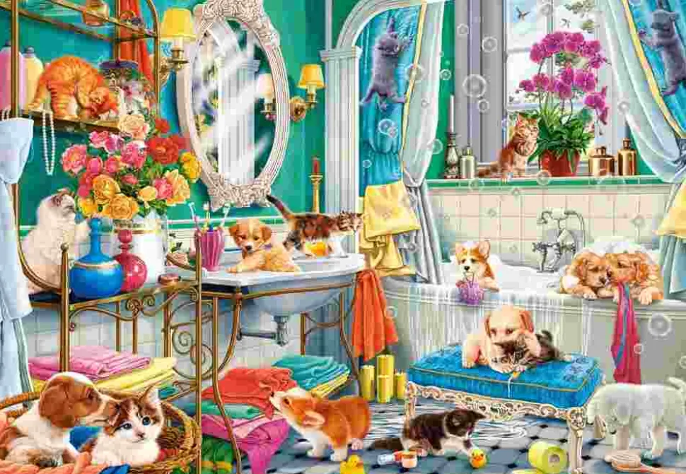 Puzzle Banho de bichinho maluco