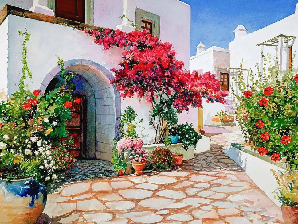 Puzzle Beco de flor de pintura de diamante 30x40cm