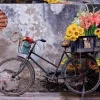 Puzzle Bicicleta com flores