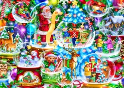 Puzzle Bolas de Neve de Natal 505 de madeira