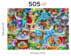 Puzzle Bolas de Neve de Natal 505 de madeira