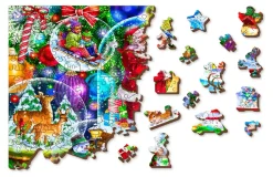Puzzle Bolas de Neve de Natal 505 de madeira