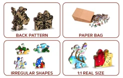 Puzzle Bolas de Neve de Natal 505 de madeira