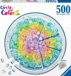 Puzzle Bolo Arco-Íris. redondo