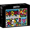 Puzzle Britto: Colagem: Corações e Flores