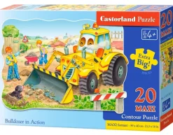 Puzzle Bulldozer em ação