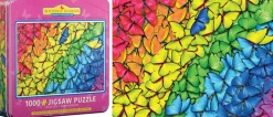 Puzzle Caixa de Metal - Arco-íris Borboleta