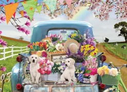 Puzzle Caminhão do país na primavera