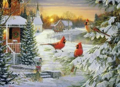 Puzzle Cardeais ao pôr do sol