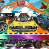 Puzzle Carros Hot Wheels em alta velocidade