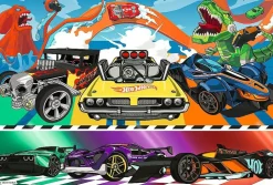 Puzzle Carros Hot Wheels em alta velocidade