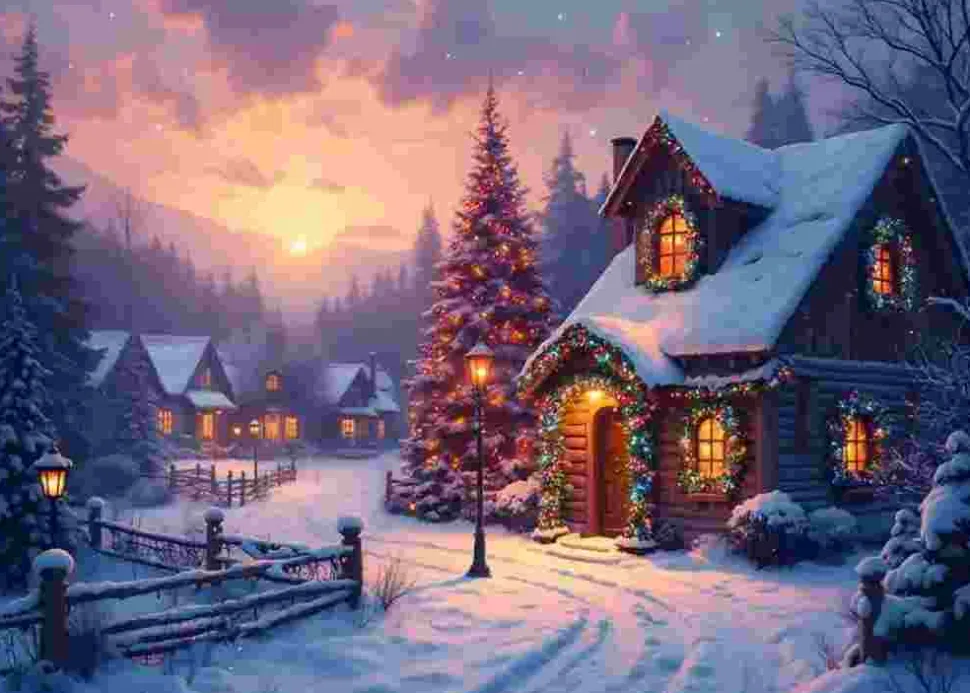 Puzzle Casa de campo de Natal