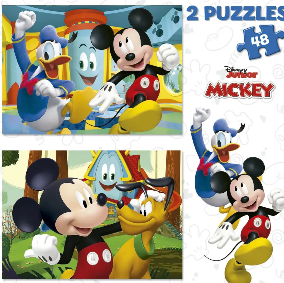 Puzzle Casa divertida do Mickey Mouse 2x48