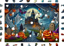 Puzzle Castelo de Halloween de madeira