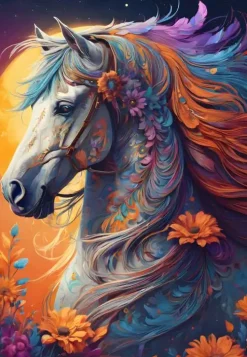 Puzzle Cavalo Floral