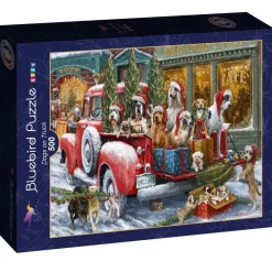 Puzzle Cães no caminhão