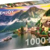 Puzzle Cidade de Hallstatt ao pôr do sol, Áustria
