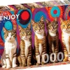 Puzzle Cinco gatos