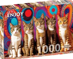 Puzzle Cinco gatos