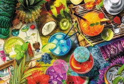 Puzzle Coctails coloridos de madeira