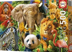 Puzzle Colagem de Animais Selvagens