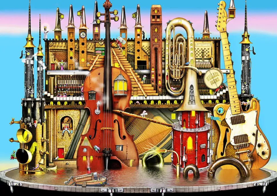 Puzzle Colin Thompson: Music Castle de madeira