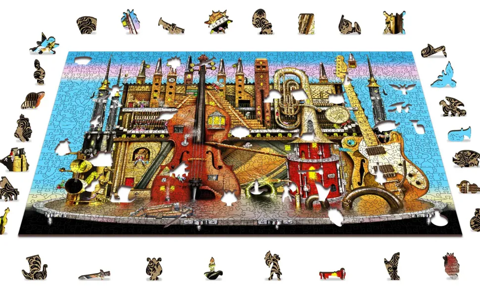 Puzzle Colin Thompson: Music Castle de madeira