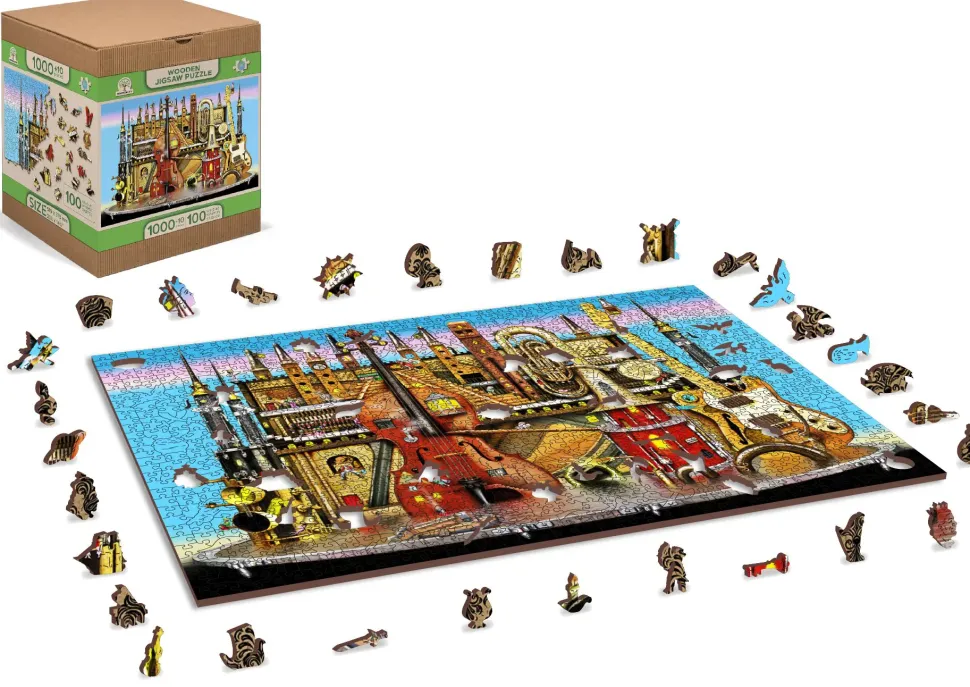 Puzzle Colin Thompson: Music Castle de madeira