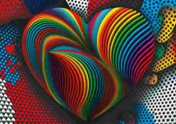 Puzzle Coração arco-íris