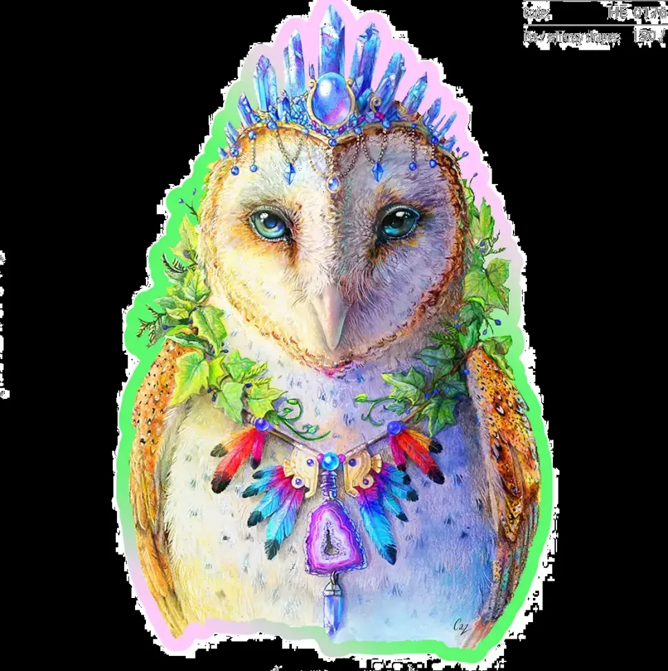 Puzzle Coruja elegante de madeira