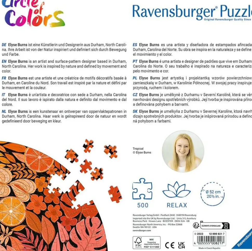 Puzzle Círculo de Cores: Tropical