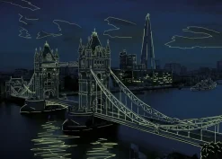 Puzzle Crepúsculo sobre a Tower Bridge, néon