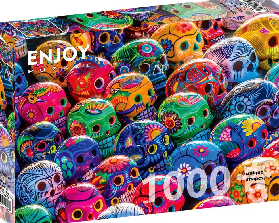 Puzzle Crânios coloridos