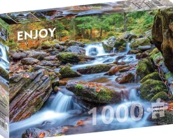 Puzzle Córrego da floresta no outono