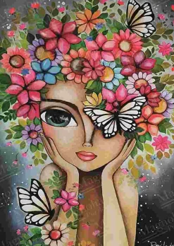 Puzzle Dama com Flores - Edição Especial Romi Lerda