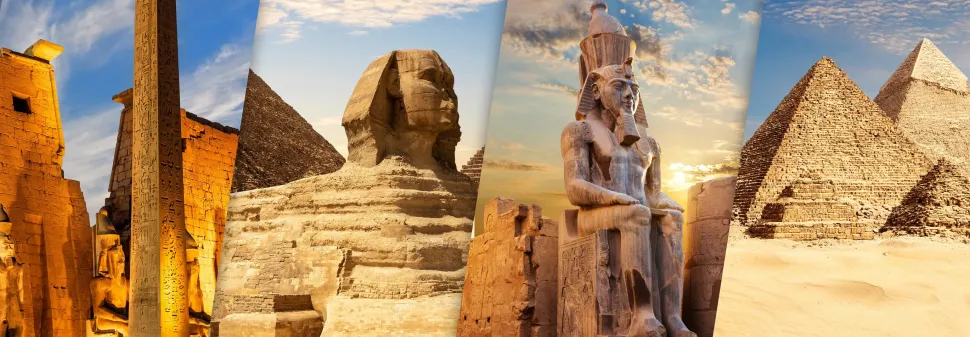 Puzzle Descubra o Egito - Panorama de Luxor e Gizé