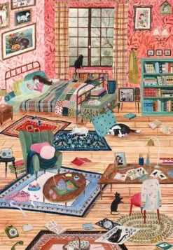 Puzzle Dia agradável com gatos