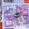 Puzzle Dia 4v1 com Kuromi