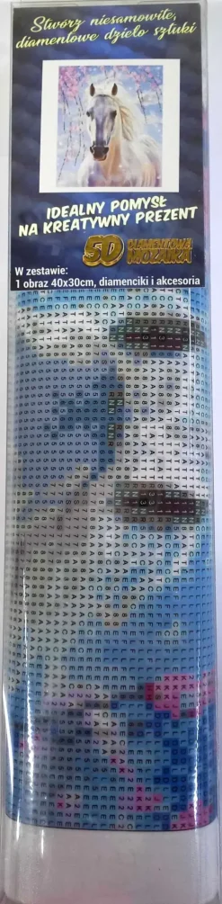 Puzzle Diamant painting: Uma égua branca 30x40cm