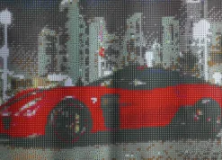 Puzzle Diamante Pintura 膶ervené auto 30x40cm