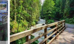 Puzzle Diamond Painting Ponte de madeira na floresta 30x40cm