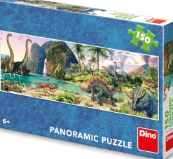 Puzzle Dinossauros à beira do lago